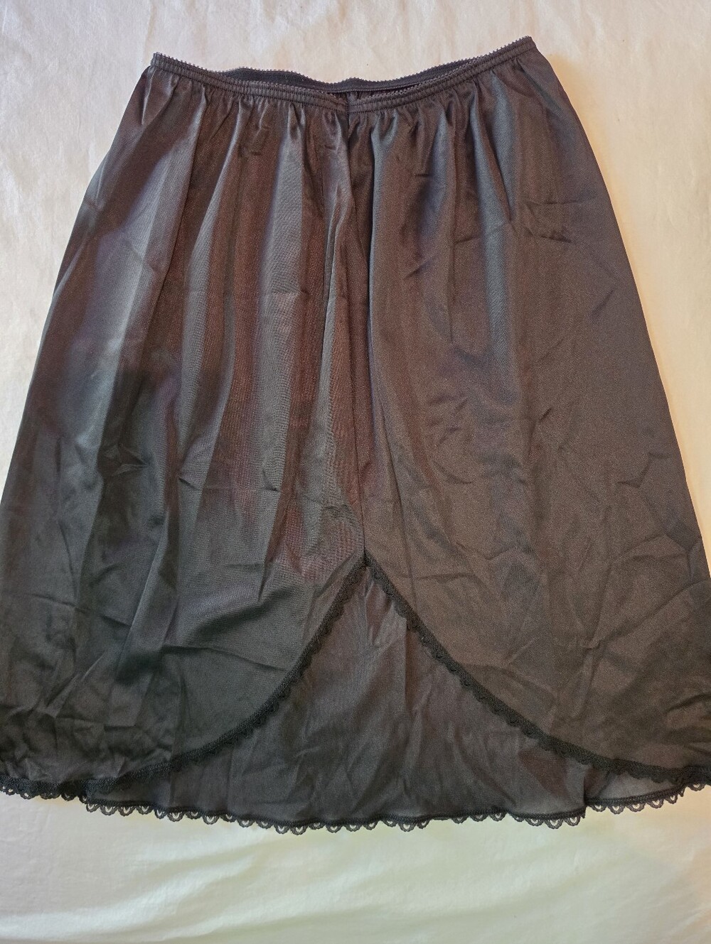 Vintage Sears Antron Nylon Lace Trim Half Slip Skirt Medium Made in USA